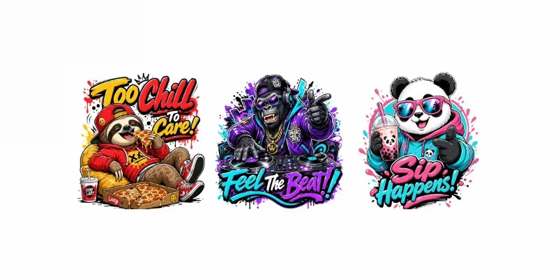 Funny Cartoon Mascot Tees generated by undefined