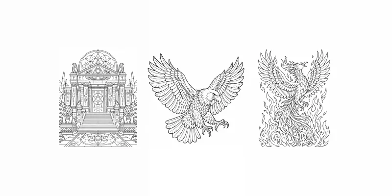 Ink Fill Creative Coloring Pages generated by undefined