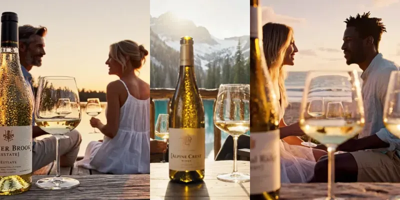 Design Exquisite Wine Lifestyle Adverts generated by undefined