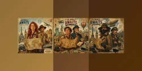 Vintage Global Explorer Posters generated by chatgpt-image
