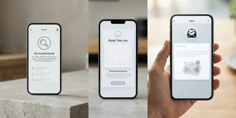 Mobile Empty State Card Photo Systems generated by undefined