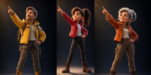 Pixar 3D Human Characters Tested generated by chatgpt-image