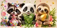 Cute Chibi Animal Characters chatgpt-image prompt mini thumbnail