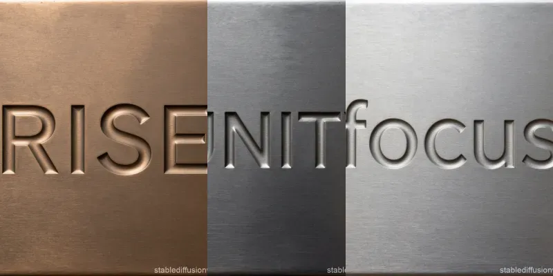Engraved Metal Word Plates generated by undefined