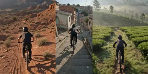 Ultra Realistic Downhill Videos generated by veo
