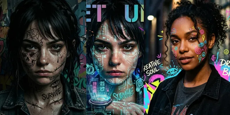Cinematic Portraits With Doodle Art generated by undefined