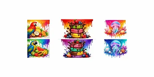 Vibrant Drip Duos generated by chatgpt-image
