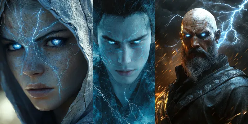 Arcane Storm Mage Fantasy Portraits generated by undefined