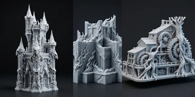 Dark Fantasy Architecture Environments