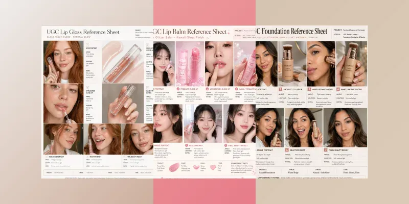 UGC Cosmetics Reference Sheets generated by undefined