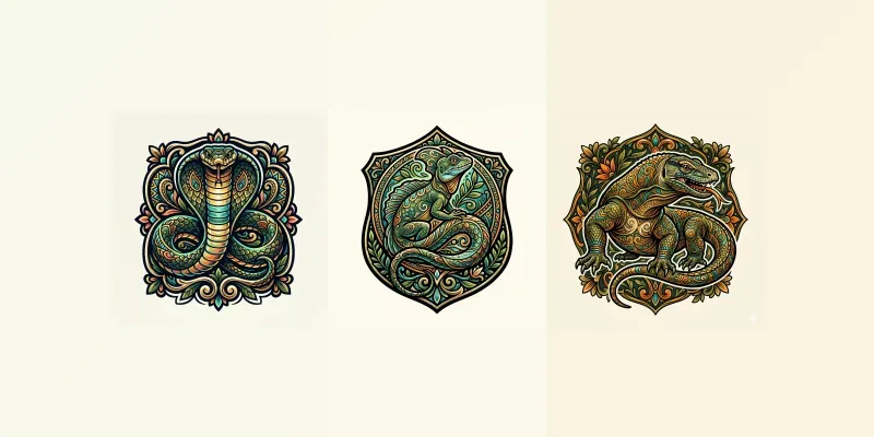 Whimsical Reptile Emblems generated by undefined