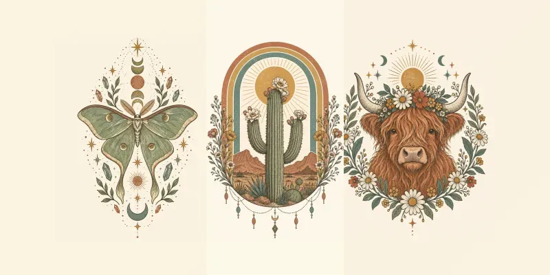 Boho Tshirt Graphic Designs generated by undefined