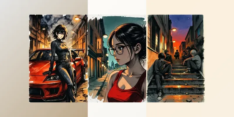 Gritty Urban Anime Street Chronicles generated by undefined