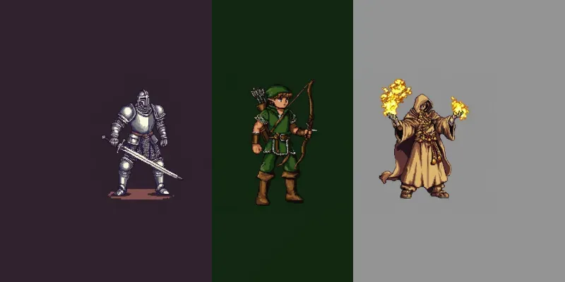 Retro Pixel Rpg Fantasy Sprites generated by undefined