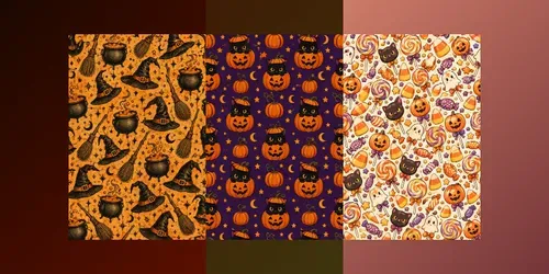Halloween Seamless Pattern Designs generated by chatgpt-image