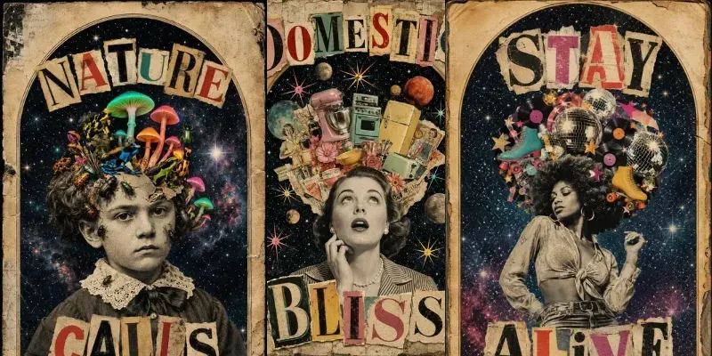 Surreal Vintage Ransom Note Collages generated by undefined