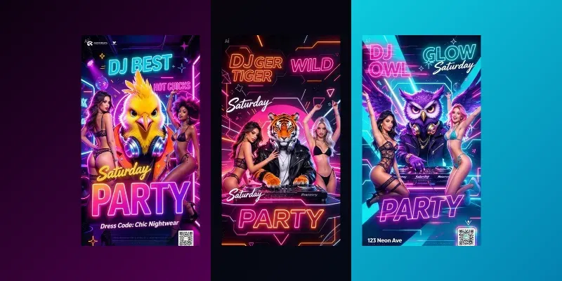 Nightlife Party Girls Posters
