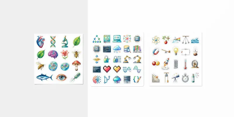 Watercolor Study Stickers generated by undefined