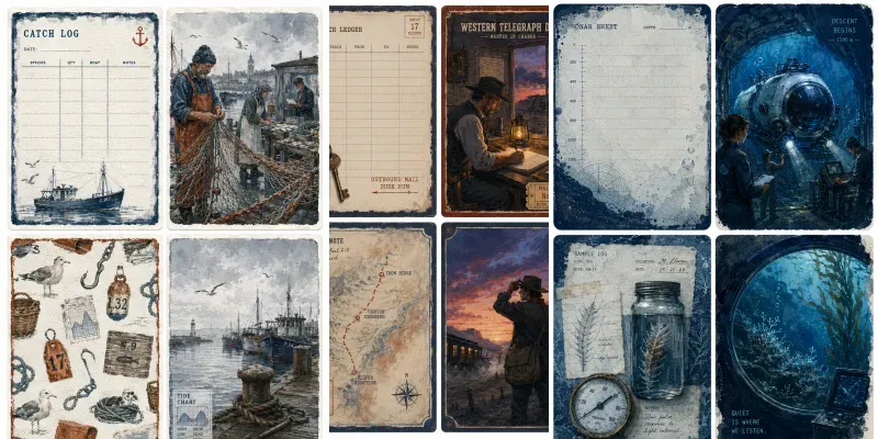 Western Journaling Card Sheet Kits generated by undefined