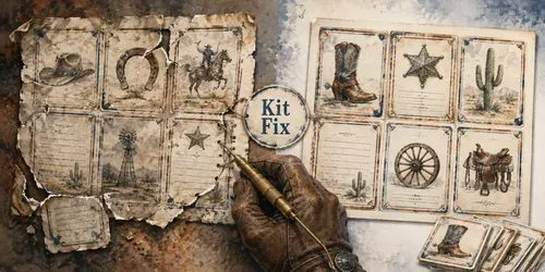 Western Journaling Card Sheet Kits generated by chatgpt-image