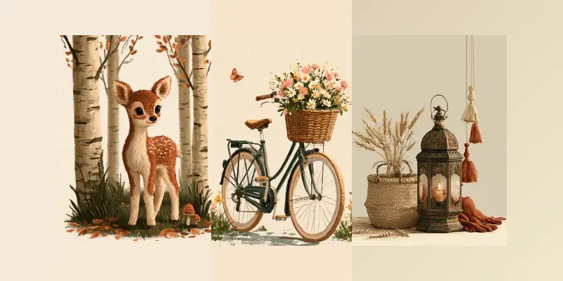 Elegant Boho Wall Art Prints