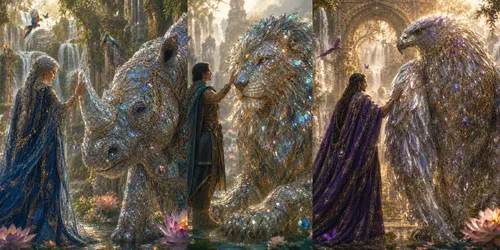Crystal Beast Guardians generated by chatgpt-image