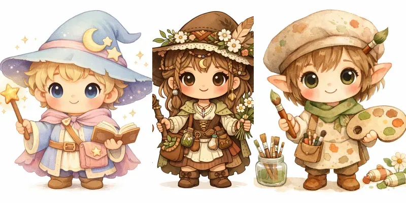Mini Fantasy Profession Characters generated by undefined
