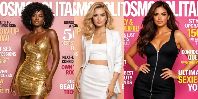 Cosmo Style Fashion Magazine Covers generated by undefined