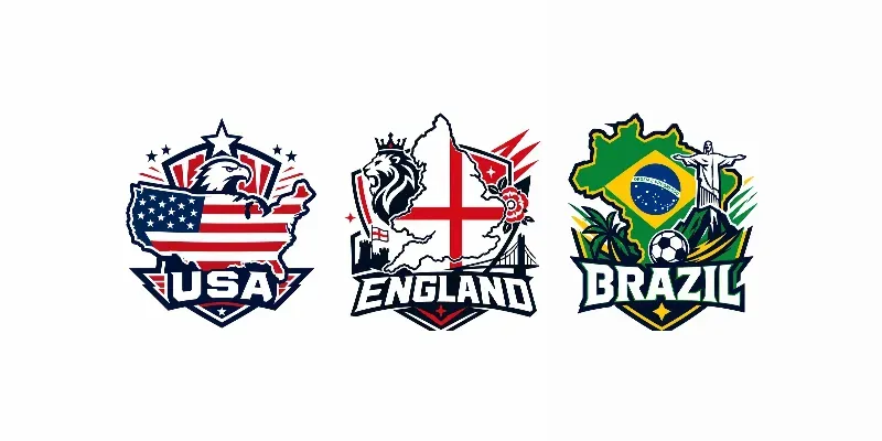 Country Flag Map Logos generated by undefined