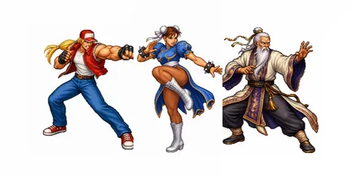 90s Arcade Fighting Game Pixel Sprites generated by chatgpt-image