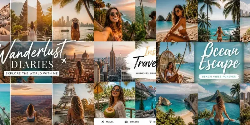 Insta Travel Blogger Collages generated by undefined