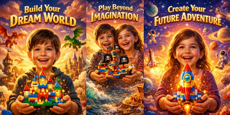 Lego Fantasy Adventure Kids Scenes generated by undefined