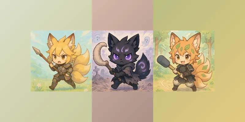 Chibi Kitsune Hybrids Training generated by undefined