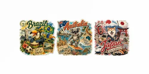 World Wander Stickers generated by chatgpt-image
