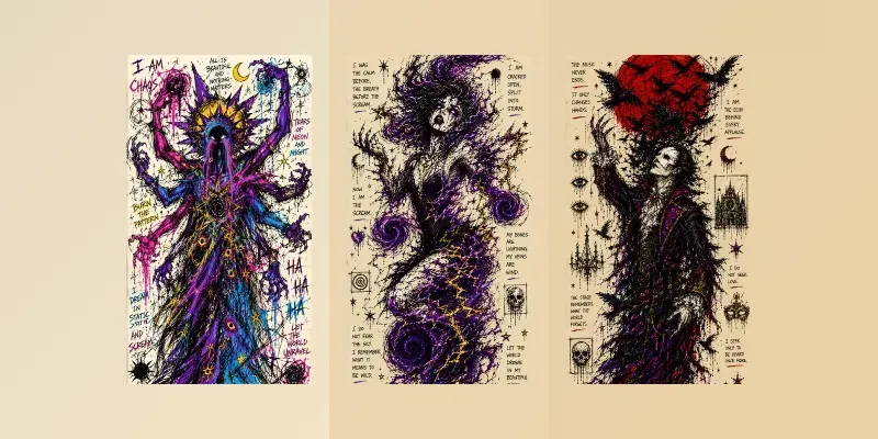 Chaotic Divine Scribble Aesthetics generated by undefined