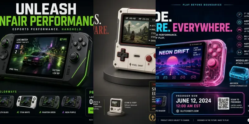 Nextgen Gaming Console Ad Posters