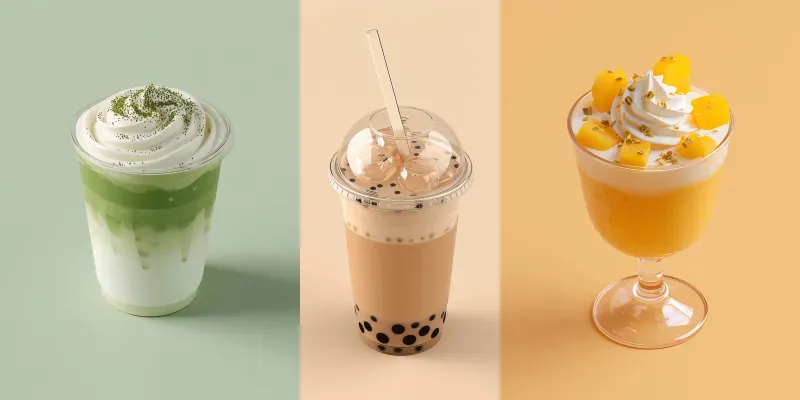 Stylized Commercial Drink Renders generated by undefined