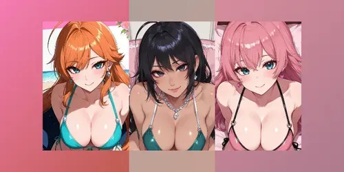 Glamorous Anime Beauty Portraits generated by grok-image