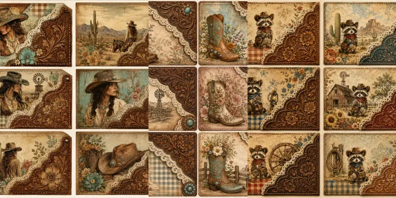 Vintage Western Scalloped Pockets generated by undefined