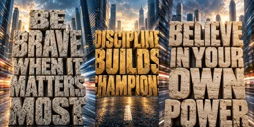 3D Stone Motivation Posters generated by chatgpt-image