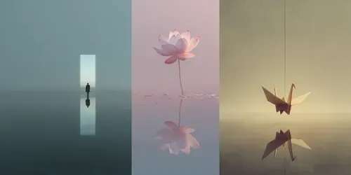 Minimal Surreal Void Wallpapers generated by midjourney