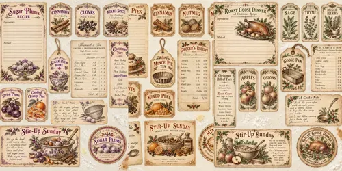 Christmas Pudding Kitchen Ephemera generated by chatgpt-image