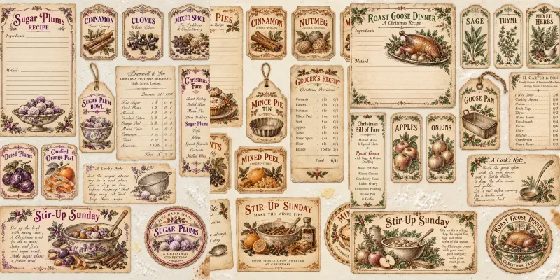 Christmas Pudding Kitchen Ephemera