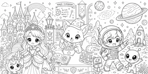 Kids Chibi Anime Coloring Books generated by chatgpt-image