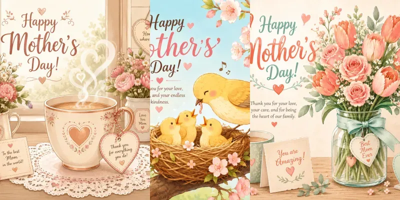 2D Mothers Day Card Collections generated by undefined