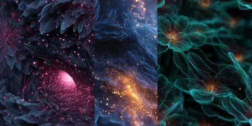 Neon Abyss Seamless Synthwave Patterns generated by midjourney