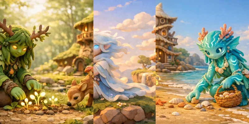 Sunny Clay Dreamscapes generated by undefined