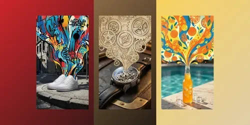 Mixedmedia Fusions 3D Realities X 2D Art generated by gemini-image