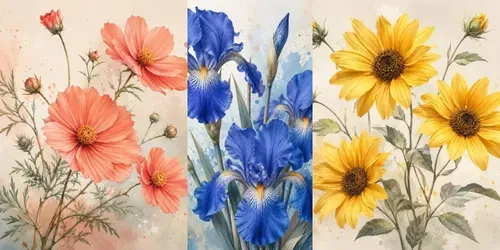 Elegant Botanical Bloom Posters generated by chatgpt-image