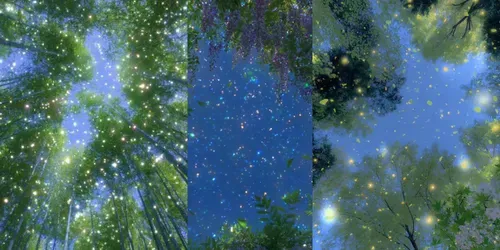 Magical Sparkling Forest Canopies generated by midjourney